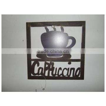 Coffee House Cup Mug Latte Java Mocha metal home decor wrought iron wall decor
