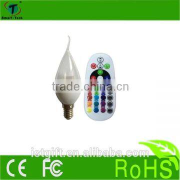 Mysterious rgb bulb E14, changing 16 colors and rgb led full color rotating lamp