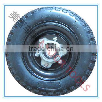 12 inch block pattern pneumatic rubber wheel