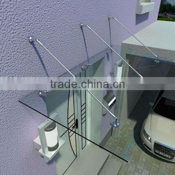 High Quality Stainless Steel Glass Canopy Fittings / Rain Shelter Systems/carport awnings