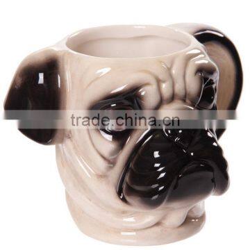 cute pug head coffee cup