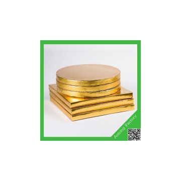 Round and square shape gold paper tray