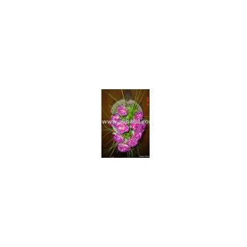 Artificial Flowers (Round Rose Basket)