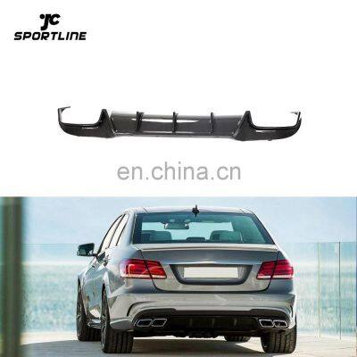 W212 E63 Rear Lip Diffuser Carbon Fiber for Mercedes Benz E300 E350 E400 E550 Sport E63 AMG S 13-15