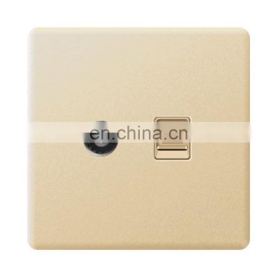 Type 86 UK/EU Standard TV And Phone Wall Socket 16A Flame Retardant PC Panel Socket And Switches Electrical