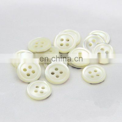 4 Hole Grey White Customized Trochus Shell Button
