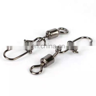 Stainless steel rolling fishing swivel with coastlock snap