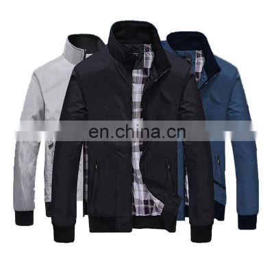 Men's casual jacket outdoor sportswear windbreaker jacket men's bomber  stand collar business jacket wholesale
