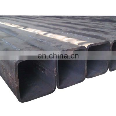 black painted welded square and rectangular steel tube pipe