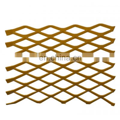 Decorative Metal Wall Diamond Shaped Expanded Metal Mesh For Stair