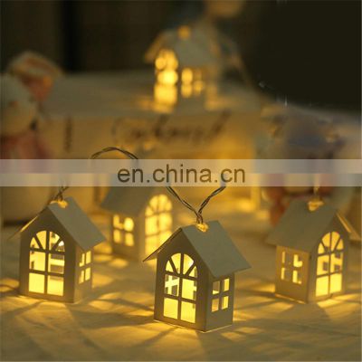 2M 10 LED Garland Wood House String Light Christmas Wedding Party Decoration Fairy Lights