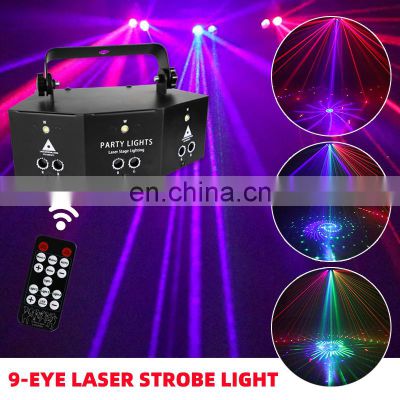 6 Eyes Laser Scanner Lights RGB Full Color Lazer Light KTV Bar DJ Lights