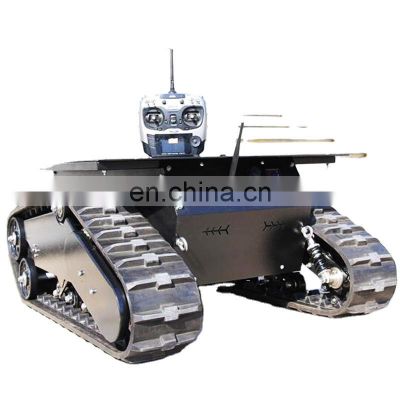 programmable robot platform rubber track assembly with rc system