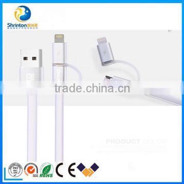 Wholesale Remax series USB Cable 2 in 1 LED light data cable for Micro&Apple