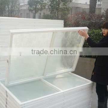 Insulated FRP window with transparent fiberglass sheet