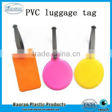 Shinny Round Shape Soft PVC Luggage Tags