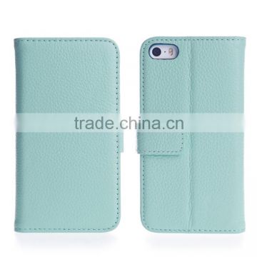 Wholesale Leather Wallet Cover Case for iphone 5se with Two Card Slots