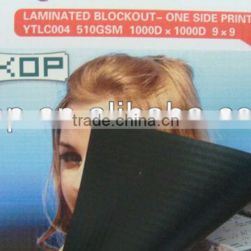PVC Laminated flex banner--Blockout one side printable 1000D*1000D 9*9 510gsm