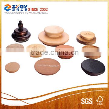 round glass jars and wooden lids