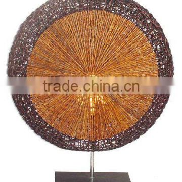 2015 Modern decorative natural cane table lamp/light with CE