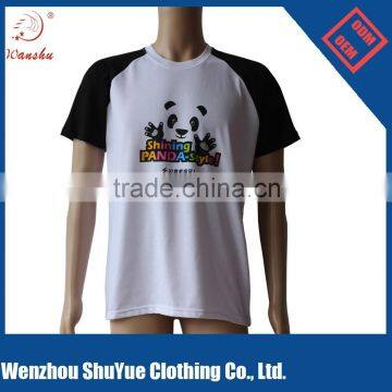 High quality Custom cute design panda t shirt ,Double color T-shirt