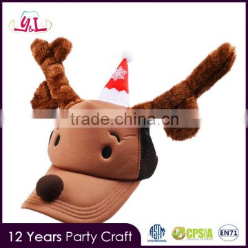 Agenda 2016 Novelty softextile cap Softtextile Custom Baseball Cap Artificial Deer Antlers For Christmas                        
                                                Quality Choice