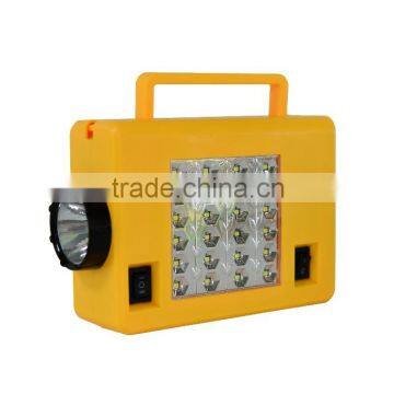 Environment friendly solar portable lighting system with led light and bulb