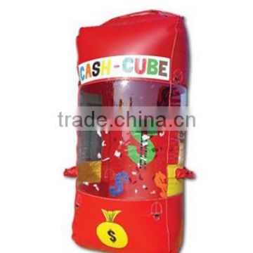 red inflatable cash cube