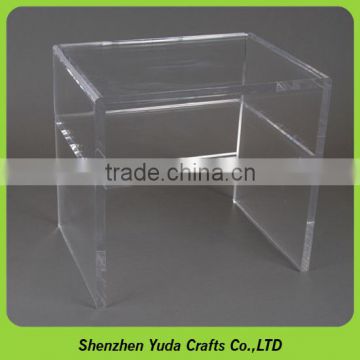 fabrication acrylic bedside console table A waterfall table with shelf
