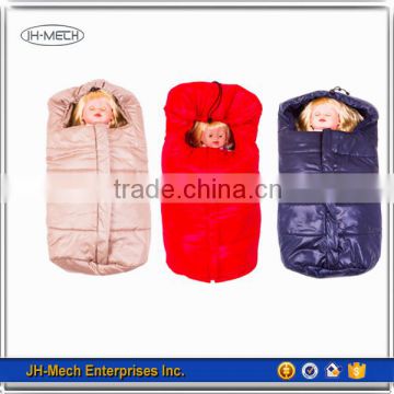 100% polyester baby footmuff with soft fleece lining