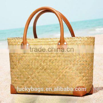Ladies handbag beach travel shoulder bag Thai handmade rattan bags straw bag beach bag
