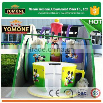 2017 New style family amusement popular park games tea cup rides with tailer for sale
