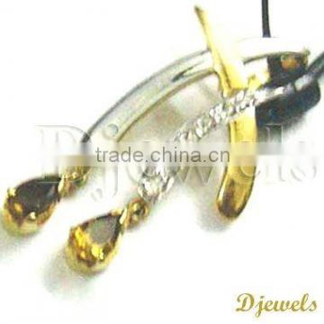 Diamond Gold Ladies Pendant, Stylish Diamond Gold Pendant, Diamond Pendant
