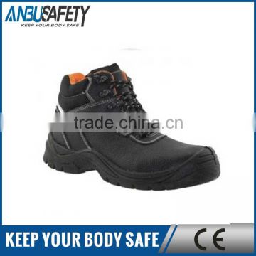 Comfortable Industrial black leather safety shoes