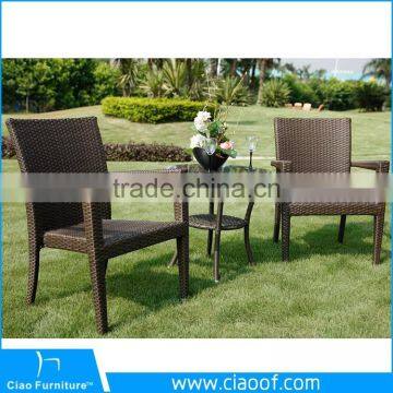 China Company Wholesale Cheap Patio Rattan Furniture Wicker Bar Stool Set