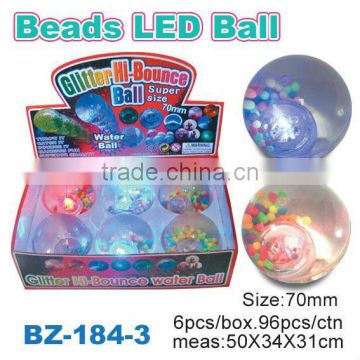 70mm LED Water Bouncing Ball With Beads