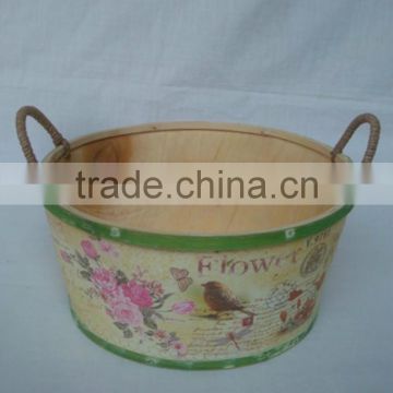latest decorative wooden flower pot