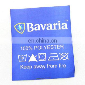 wholesale printed satin smooth care labels for garment