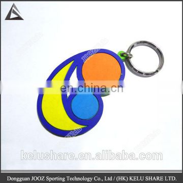 dongguan cheap price custom cartoon decoration silicone keychain pvc rubber key ring