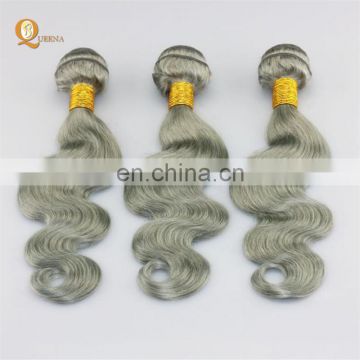 Top Quality Factory Hair Extensions Gray Human Hair Gray Hair Weave