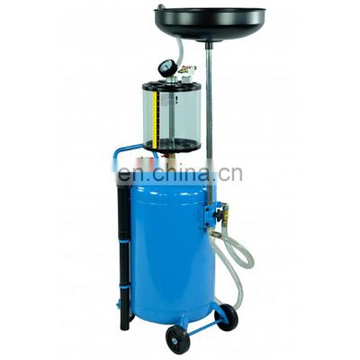 20 gallon portable vacuum air operated oil lift drain under container tank adjustable