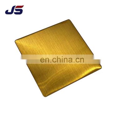 304 Pvd Color Coating Stainless Steel Sheet gold Hairline mirror color 304 Stainless Steel plate