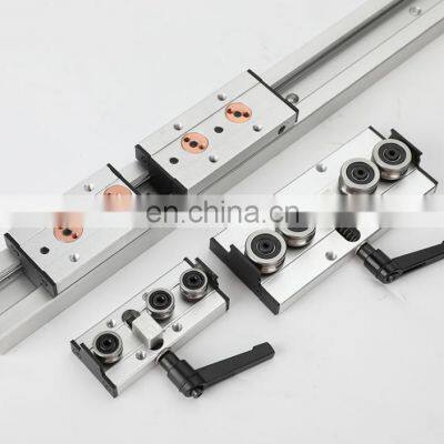 Double axles aluminum linear guides SGR20N with SGB20UU-4  linear block for CNC machine