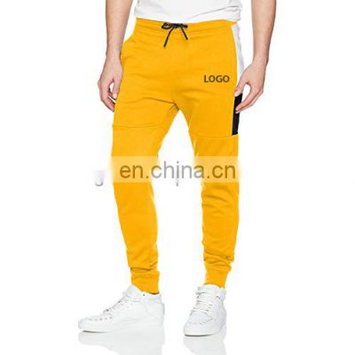 Contrast side panels jogger pant for men yellow sweatpants Street wear fashion track pants Top Selling Supplier