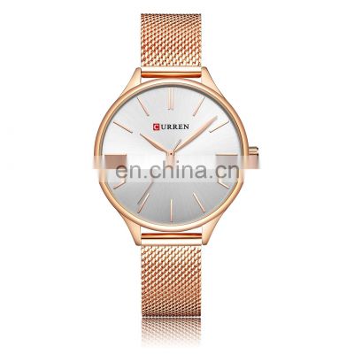 CURREN 2020 Hot Sale High Quality Simple Style Stainless Steel Back Watch Ladies Top Brand Low Price Watch