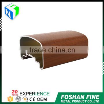 Wholesale alibaba electrophoretic and Fluorocarbon wood grain wardrobe aluminium profile