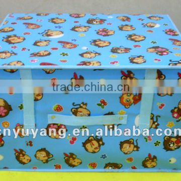 With a lid cartoon plastic Collapsible storage box