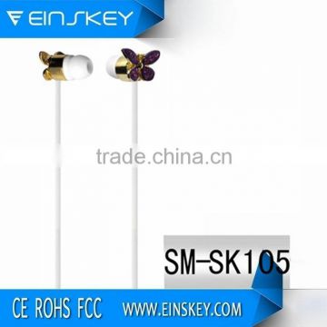 2015 new products Cute design cartoon earphone with cool package SM-SK105