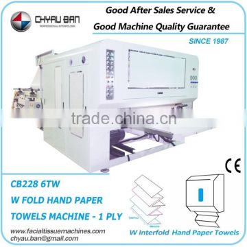 6 Line W Fold Hand Paper Towels Product Embossing Machine