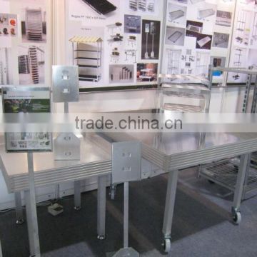 stainless steel outdoor table for flower showing and plant nursery